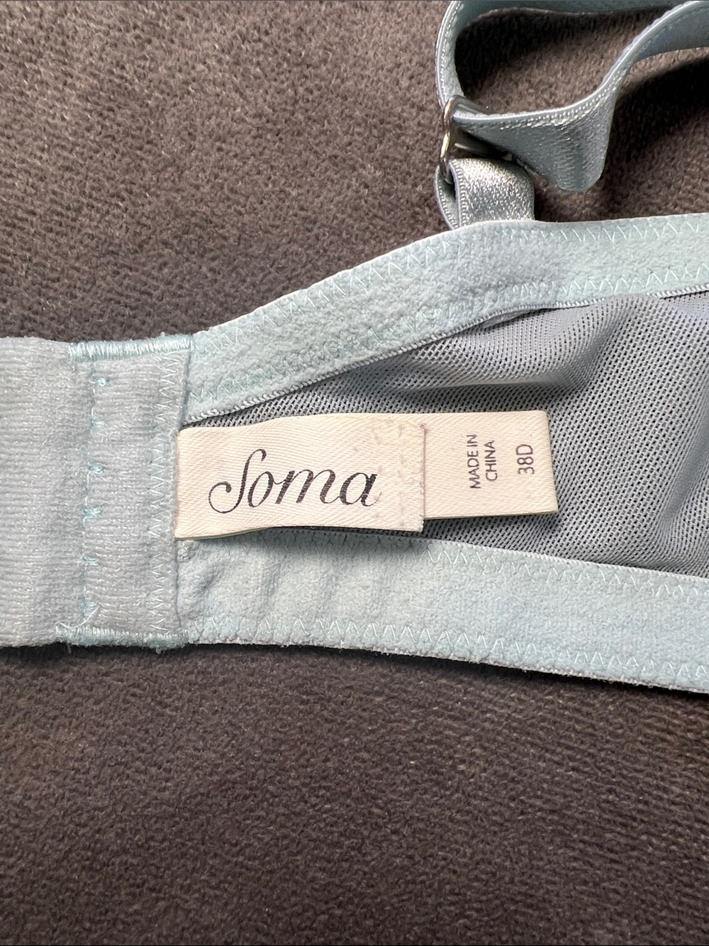 Soma Aqua and Gold Embroidered Sheer Underwire Bra 38D - Picture 2 of 13